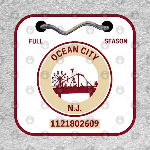 Ocean City New Jersey Beach Badge by fearcity